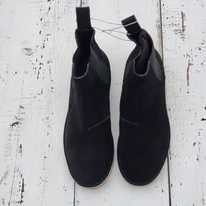 CIVIL REGIME Men’s Black Suede Boots Size 7 Civil Regime Black Suede Leather Pull On Chelsea Boots Mens  main image 4